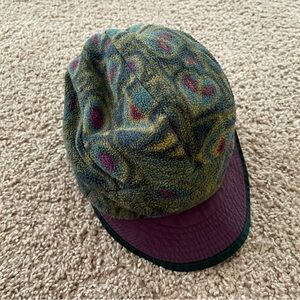 Patagonia Duckbill Hat Vintage 90s Synchilla Fleece Earflap Made In USA Y2K Cap